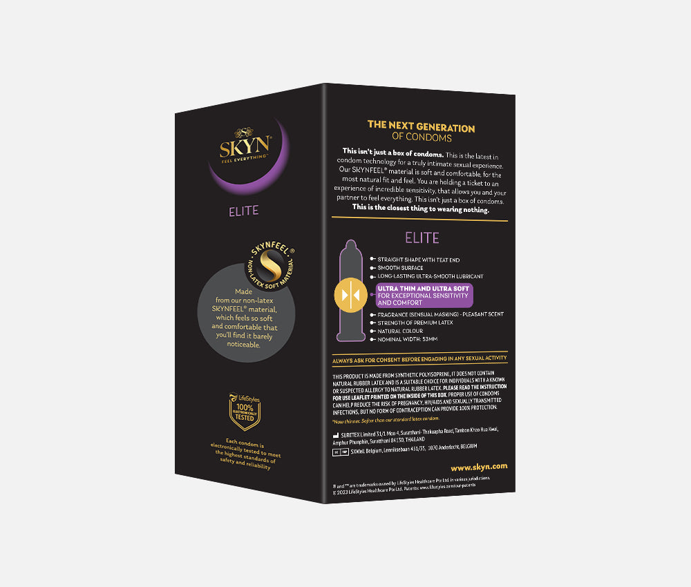 SKYN® ELITE 50 PACK OF NON LATEX CONDOMS + Free 10 Pack SKYN® ELITE 50 PACK OF NON LATEX CONDOMS + Free 10 Pack