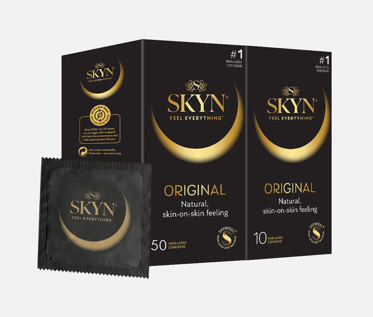 SKYN® ORIGINAL 50 PACK NON LATEX CONDOMS PLUS FREE 10 PACK SKYN® ORIGINAL 50 PACK NON LATEX CONDOMS PLUS FREE 10 PACK