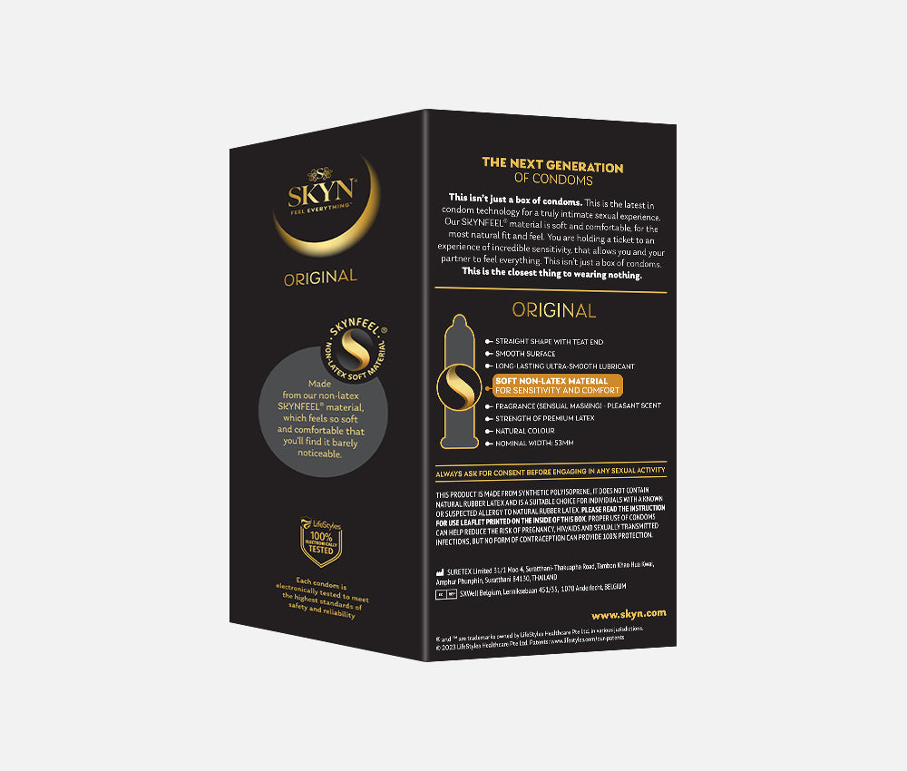 SKYN® ORIGINAL 50 PACK NON LATEX CONDOMS PLUS FREE 10 PACK SKYN® ORIGINAL 50 PACK NON LATEX CONDOMS PLUS FREE 10 PACK