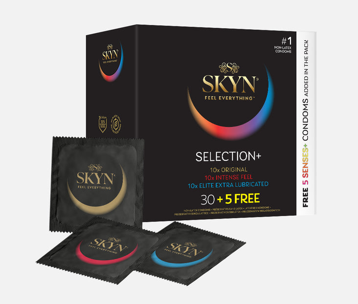 SKYN® Selection 30 pack of non latex condoms with FREE 5 pack SKYN® Selection 30 pack of non latex condoms with FREE 5 pack
