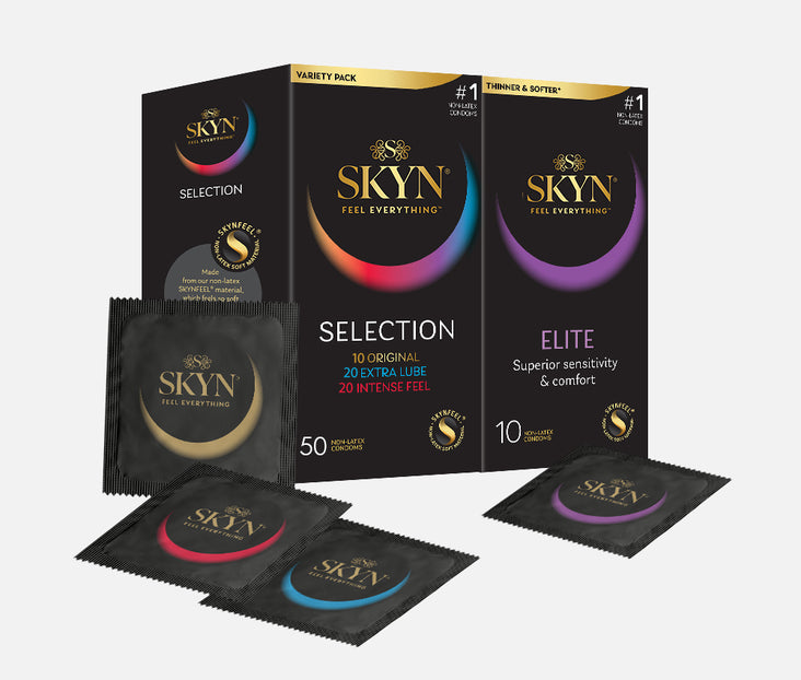SKYN® Selection 50 pack of non latex condoms plus FREE 10 pack SKYN® Selection 50 pack of non latex condoms plus FREE 10 pack