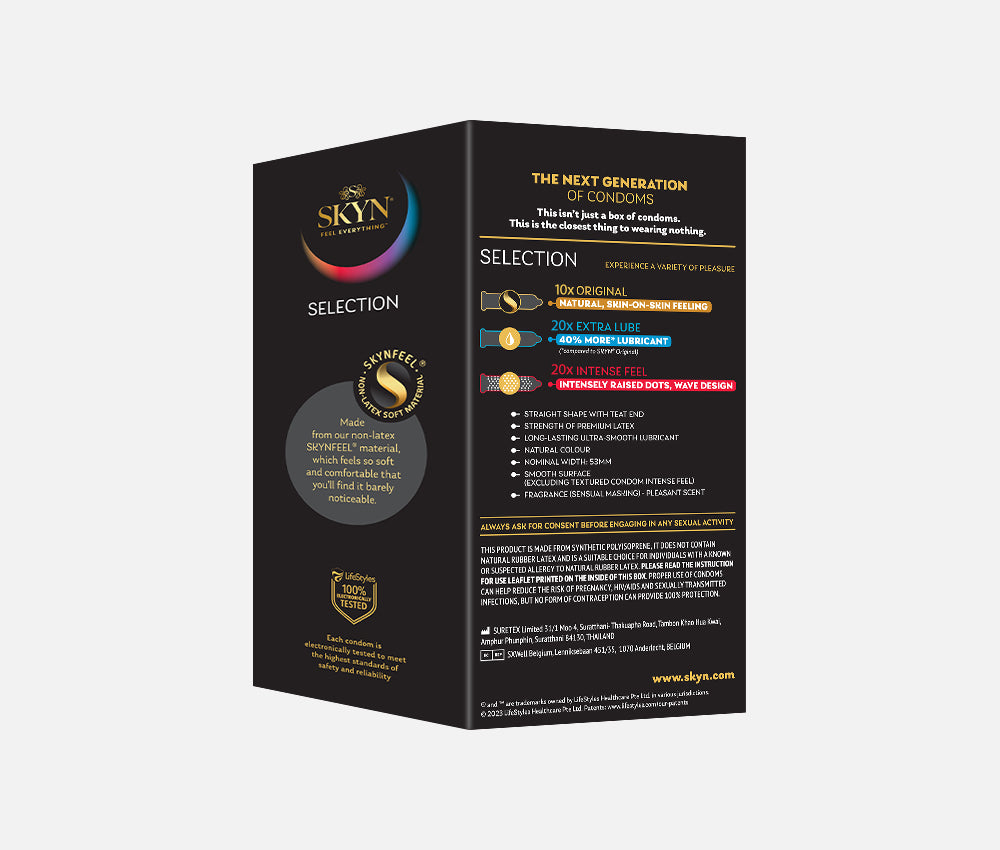 SKYN® Selection 50 pack of non latex condoms plus FREE 10 pack SKYN® Selection 50 pack of non latex condoms plus FREE 10 pack