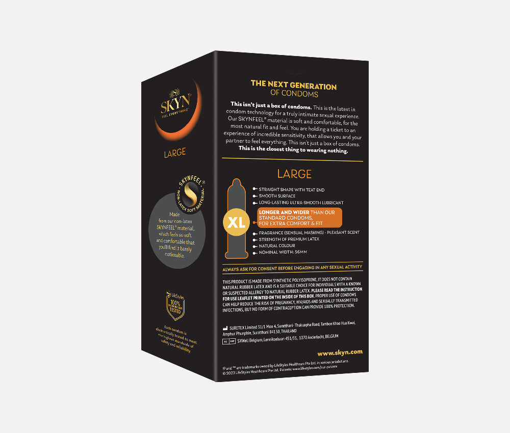 SKYN® Large Non Latex Condoms - 3 x 10 Pack of 30 + Free 10 Pack of Large Condoms SKYN® Large Non Latex Condoms - 3 x 10 Pack of 30 + Free 10 Pack of Large Condoms