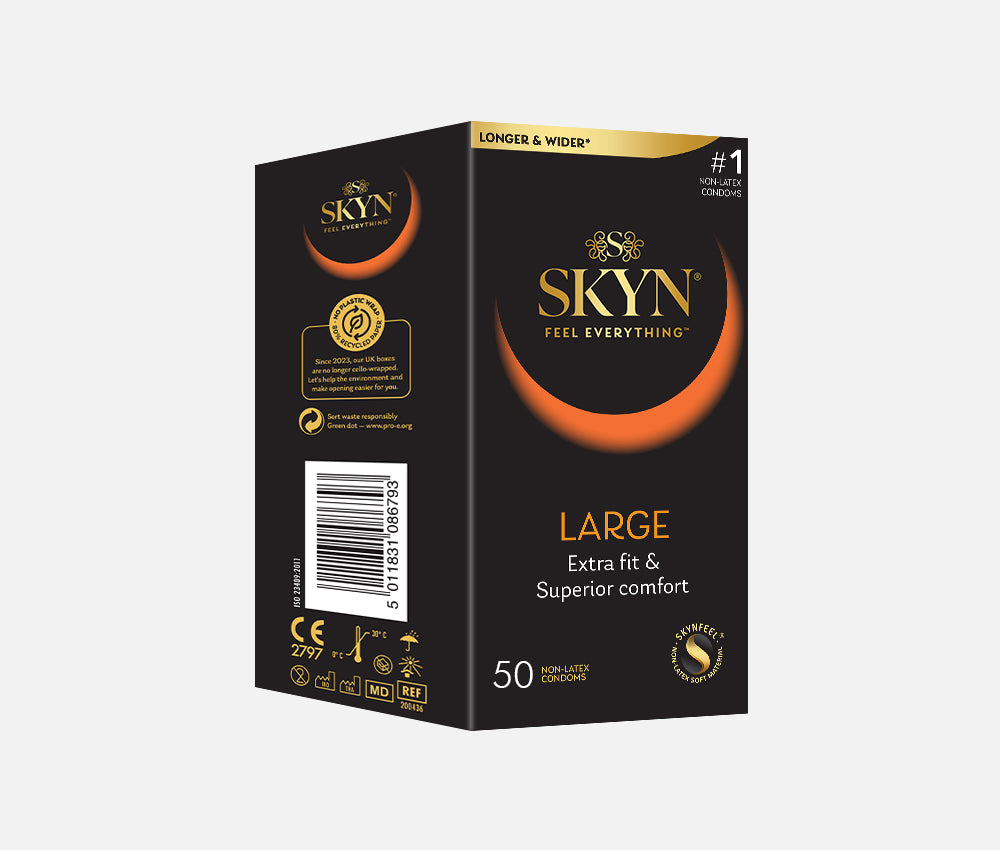 SKYN® LARGE 50 PACK NON LATEX CONDOMS WITH FREE 80ML LUBE