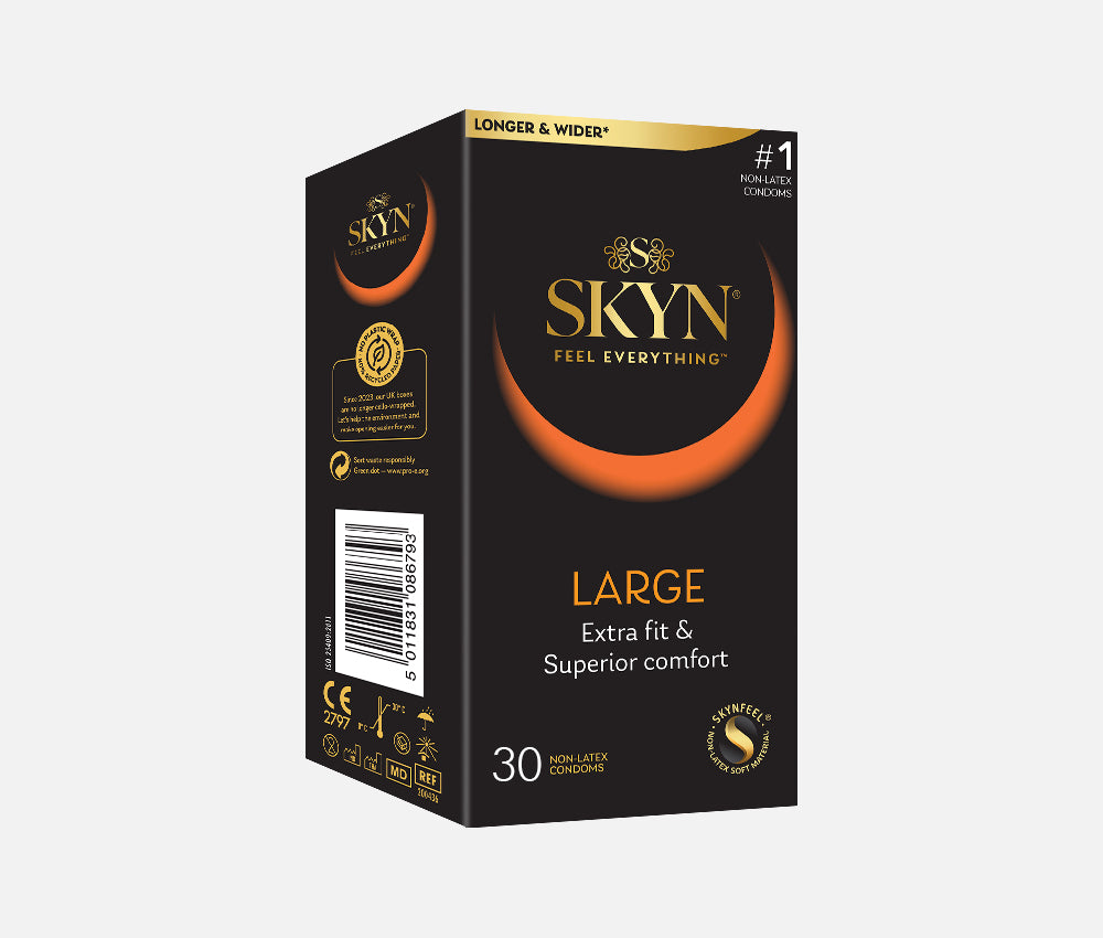 SKYN® Large Non Latex Condoms - 3 x 10 Pack of 30 + Free 10 Pack of Large Condoms SKYN® Large Non Latex Condoms - 3 x 10 Pack of 30 + Free 10 Pack of Large Condoms