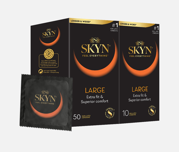 SKYN® Large 50 pack of non latex condoms plus FREE 10 pack SKYN® Large 50 pack of non latex condoms plus FREE 10 pack