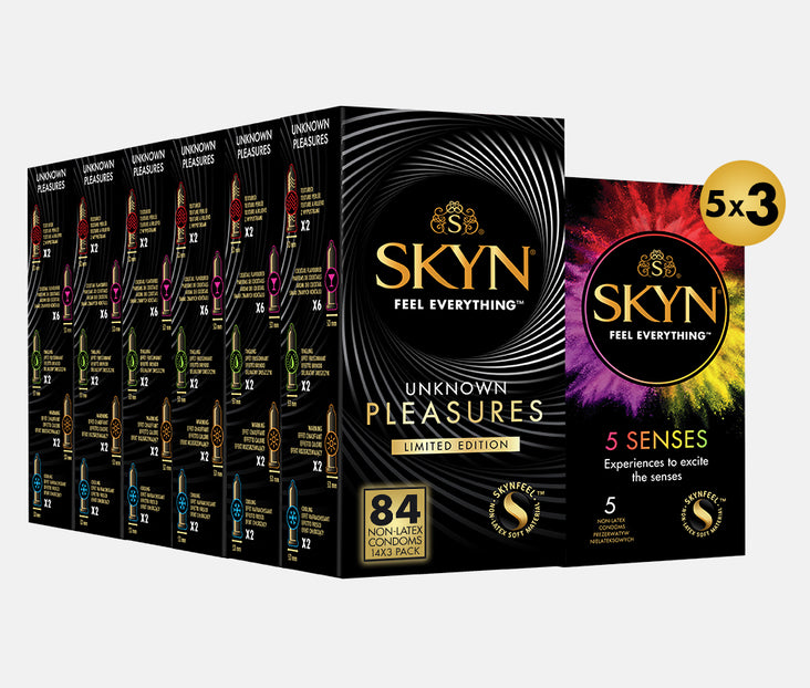 SKYN® Unknown Pleasures Mystery-Edition 99 pack of non latex condoms SKYN® Unknown Pleasures Mystery-Edition 99 pack of non latex condoms