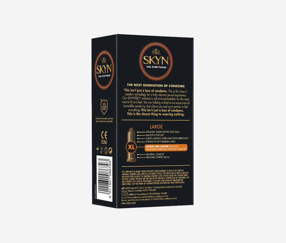 SKYN® LARGE NON LATEX CONDOMS 10 PACK SKYN® LARGE NON LATEX CONDOMS 10 PACK