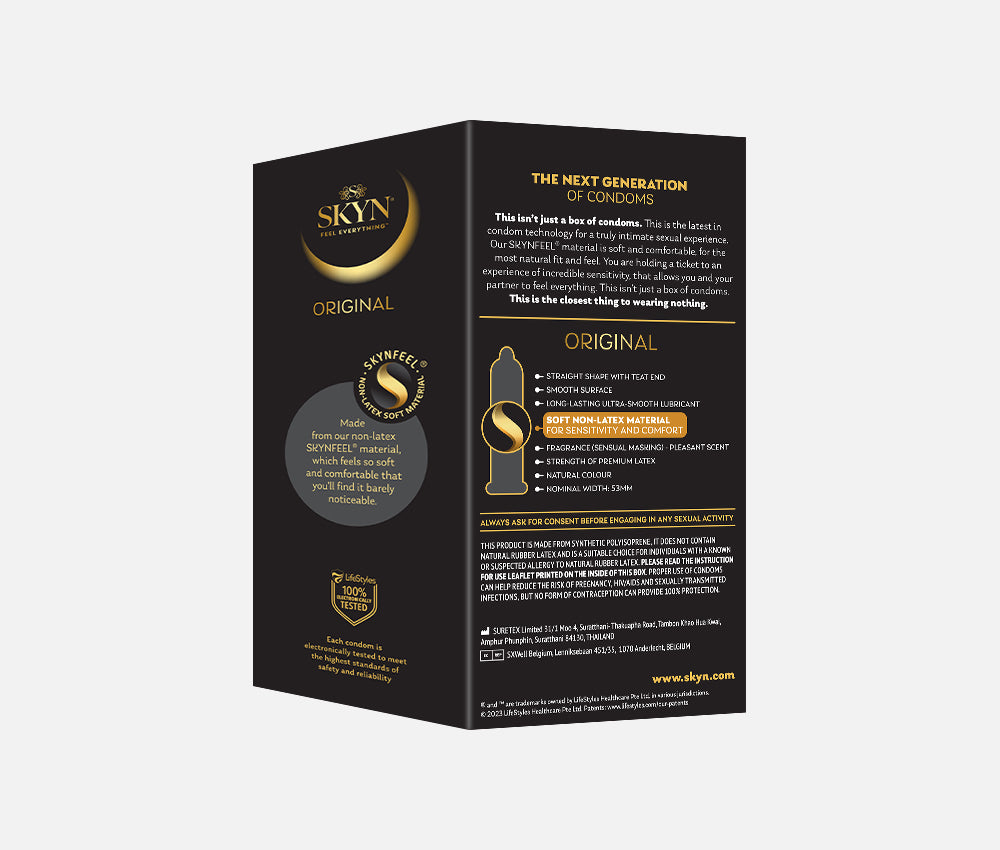 SKYN® Original Non Latex Condoms - 5 x 10 Pack of 50 + Free 5 Pack of 5 Senses