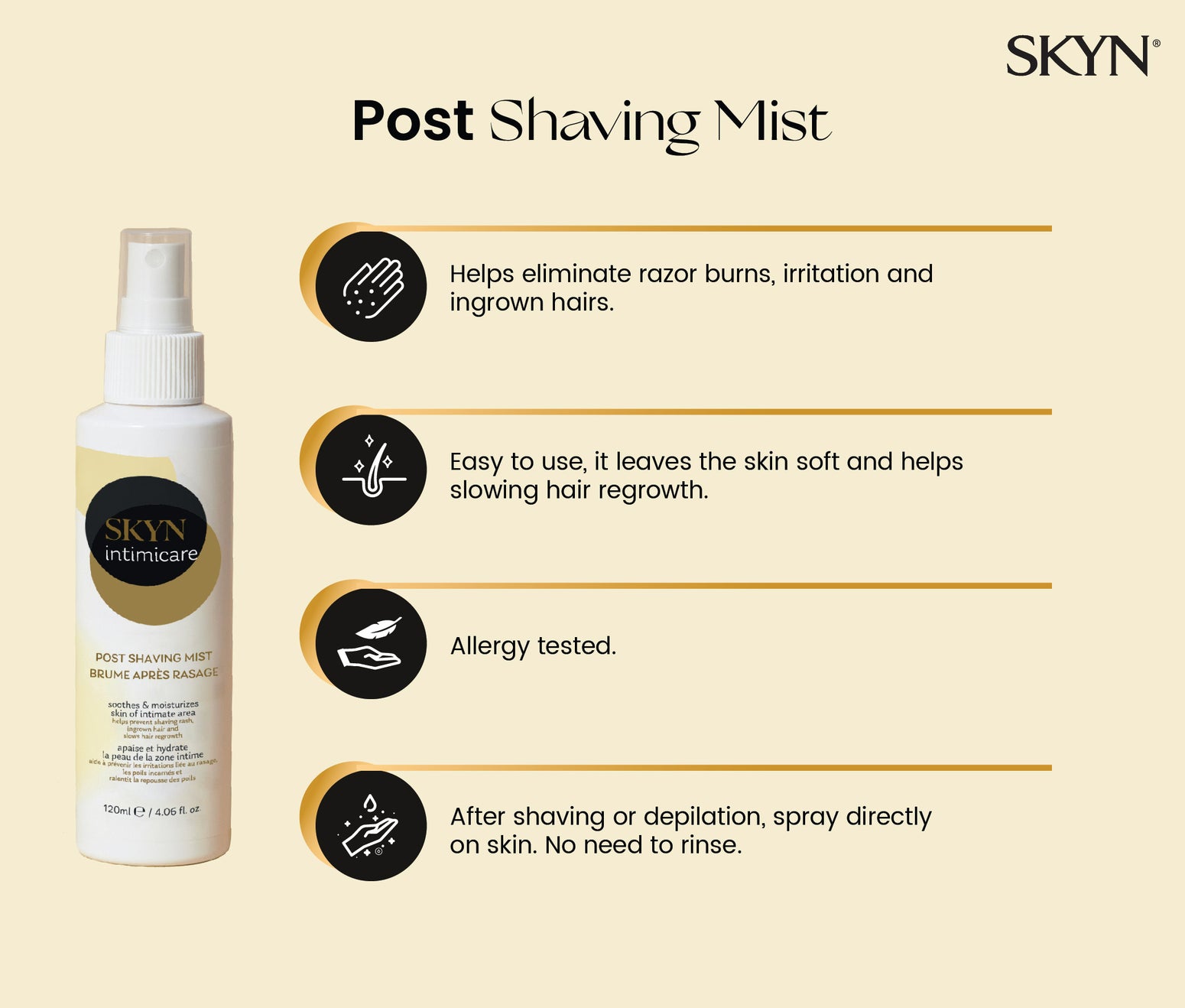 For Her - Cleansing foam + shaving gel +  post Shaving mist