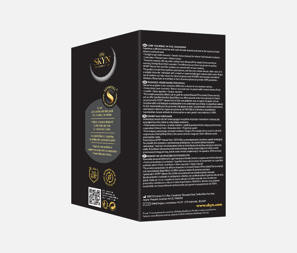 SKYN® Unknown Pleasures Deluxe Edition Non Latex Condoms - 5 x 14 Pack of 70 + Free Mystery Gift