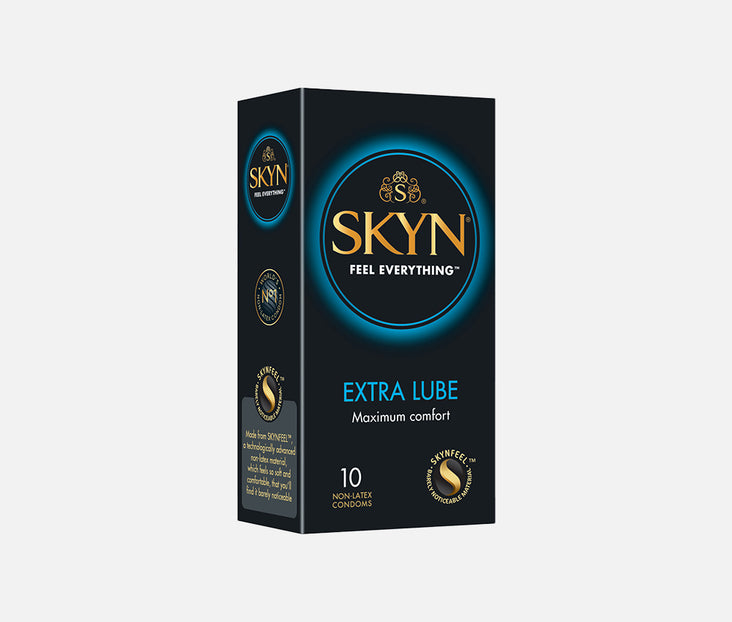 SKYN® EXTRA LUBE 10 PACK OF NON LATEX CONDOMS