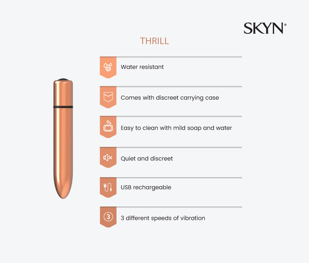 SKYN® THRILL™ – DISCRETE VIBRATING BULLET